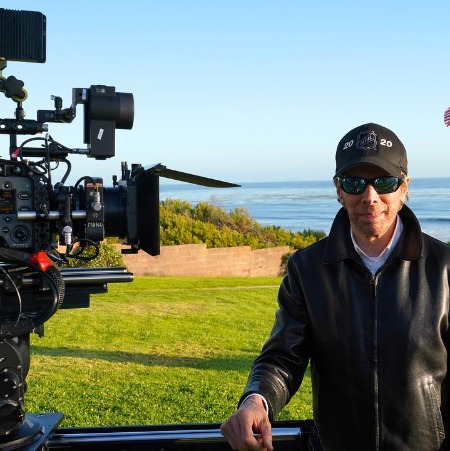 Jerry Bruckheimer on the set of the movie Top Gun: Maverick.